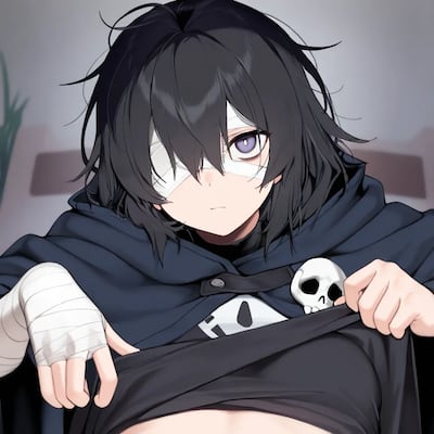 Chat with Nanashi 呪, the Goth character AI chatbot