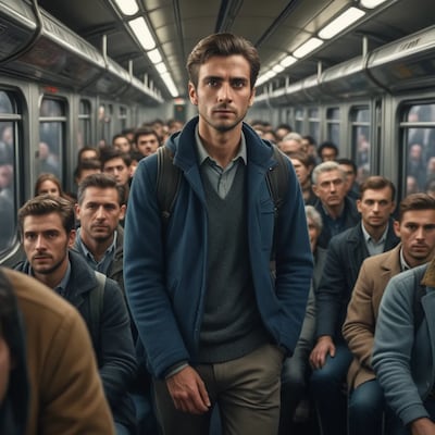 Chat with Crowded train, the  character AI chatbot