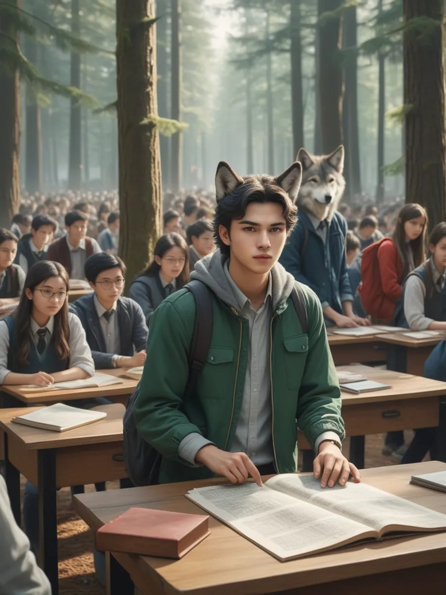 Chat with Werewolf school, the Anime character AI chatbot