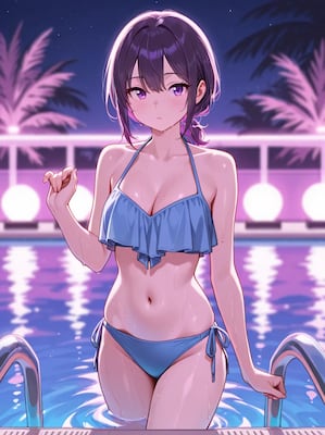 Chat with Pool party! (sry if it’s bad), the Anime character AI chatbot
