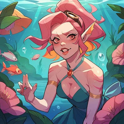 Chat with Marilynn (mermaid girl), the  character AI chatbot