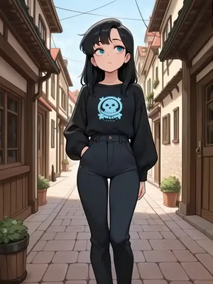 Chat with New town, the Anime character AI chatbot