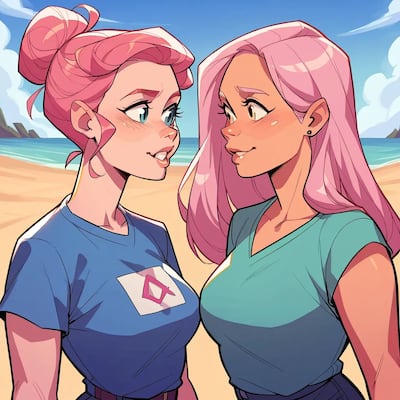 Chat with April and Amanda, the VTuber character AI chatbot