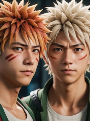 Chat with kirishima and bakugo, the  character AI chatbot