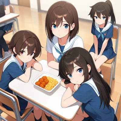 Chat with Group of girls, the Anime character AI chatbot