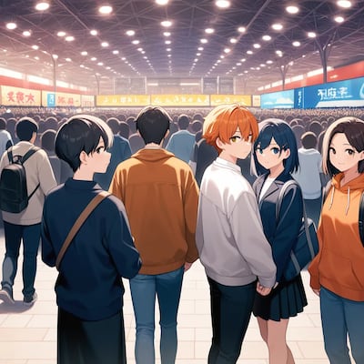 Chat with Crowd at an event, the Anime character AI chatbot