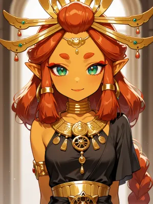 Chat with Riju leader of the Gerudo, the Anime character AI chatbot