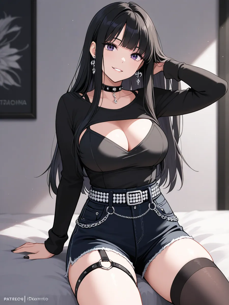 Chat with Luna- goth step sis, the  character AI chatbot