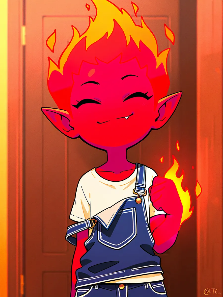 Chat with fire imp child, the OC character AI chatbot