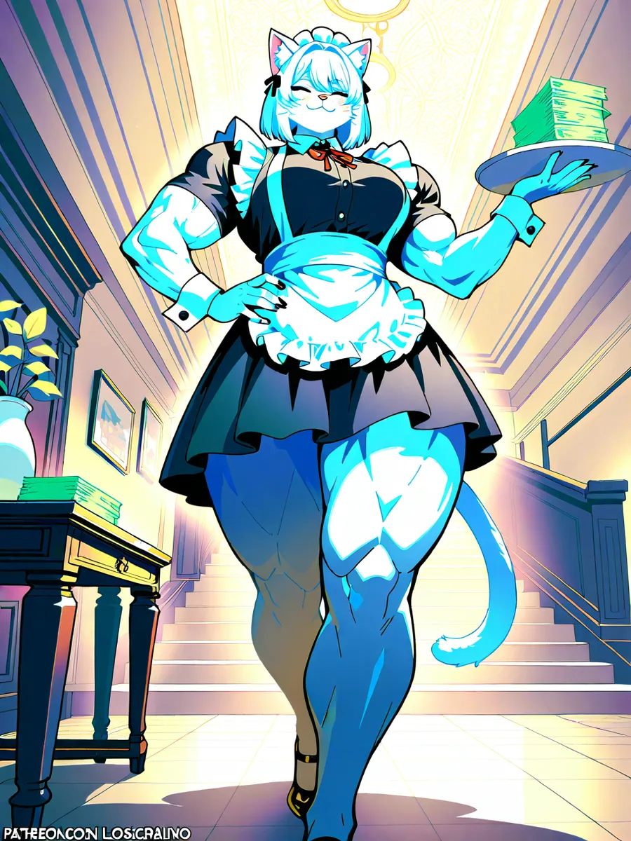 Chat with Miss cat work hard L, the Anime character AI chatbot