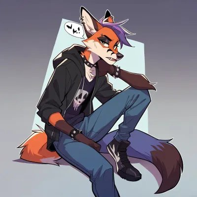 Chat with sam goth fox, the Furry character AI chatbot