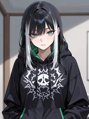 Chat with Luna -your clingy goth stepsis, the Anime character AI chatbot