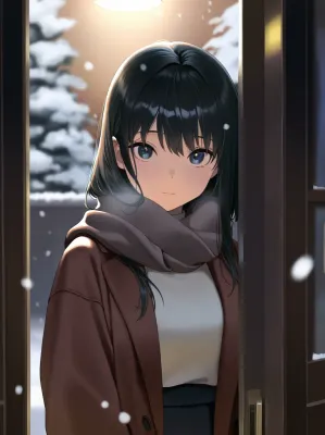 Chat with Drunk at Her Door, the Anime character AI chatbot