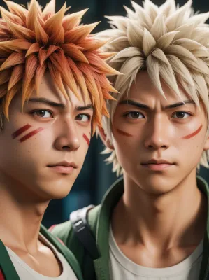 Chat with kirishima and bakugo, the  character AI chatbot