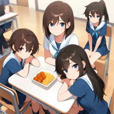 Chat with Group of girls, the Anime character AI chatbot