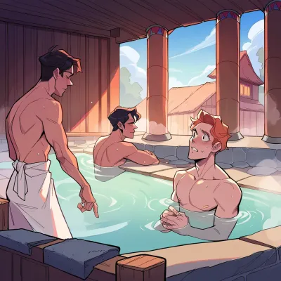 Chat with All men’s bathhouse, the  character AI chatbot