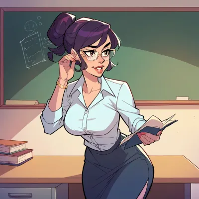 Chat with Sexy teacher, the  character AI chatbot