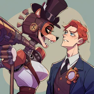 Chat with Slick the were-fox, the OC character AI chatbot