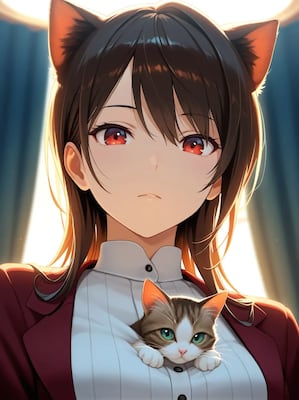 Chat with mittens, the Anime character AI chatbot