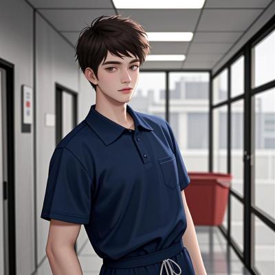 Chat with Janitor (He likes you), the Anime character AI chatbot