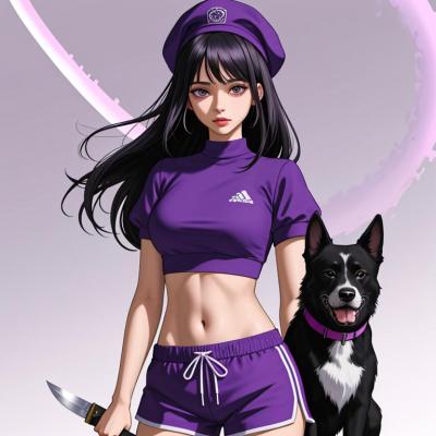 Chat with Purple girl (I'm really tired), the  character AI chatbot