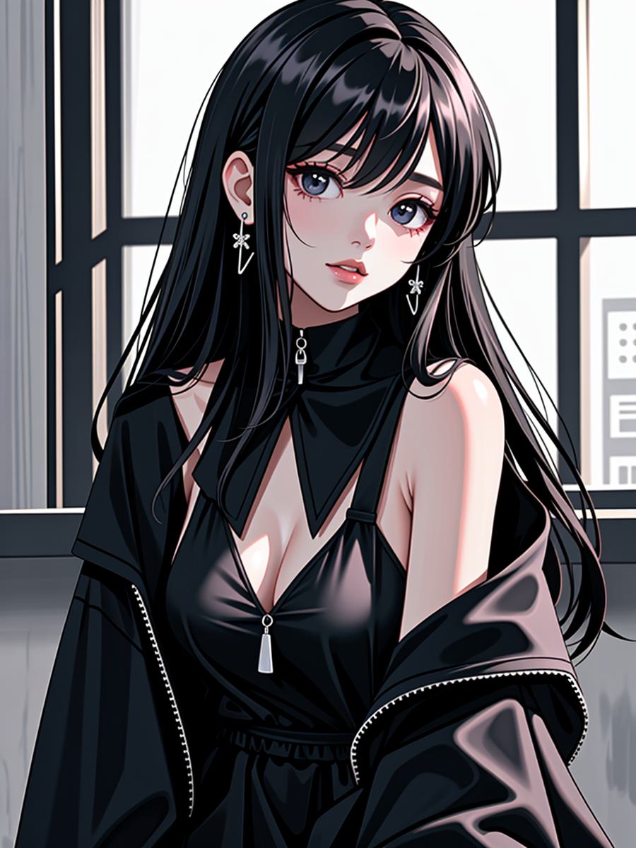 Chat with The goth roommate, the  character AI chatbot