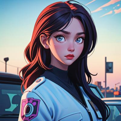 Chat with Police girl., the Anime character AI chatbot