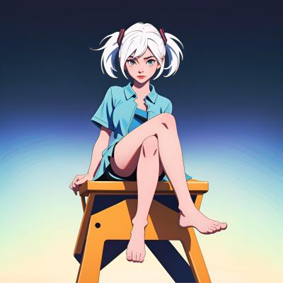 Chat with huggable barefoot gi, the Anime character AI chatbot