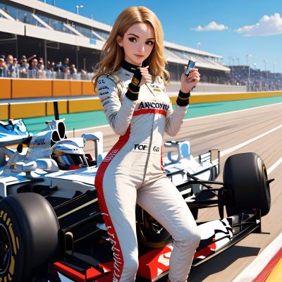 Chat with F1 Racer, Pheobe., the Anime character AI chatbot
