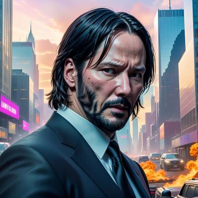 Chat with John wick, the  character AI chatbot