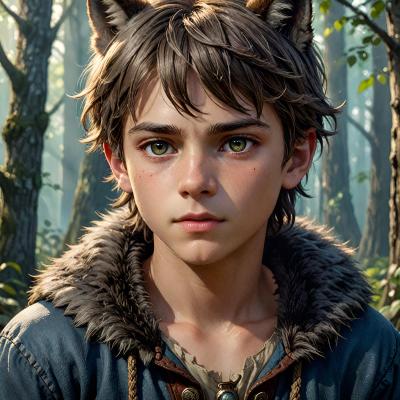 Chat with wolf boyfriend, the  character AI chatbot