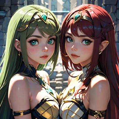 Chat with Pyra and Mythra, the Anime character AI chatbot