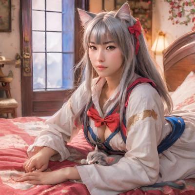 Chat with xmas cutie neko girl, the Anime character AI chatbot