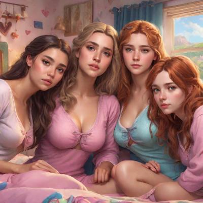 Chat with The sleepover, the  character AI chatbot