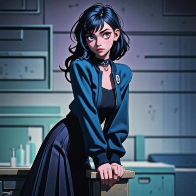 Chat with Lilly - your emo/Goth sister, the Anime character AI chatbot