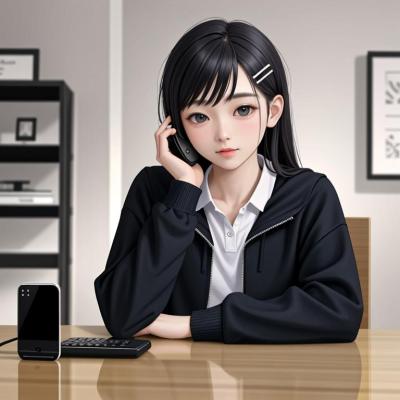 Chat with Hair clip phone holder, the Anime character AI chatbot