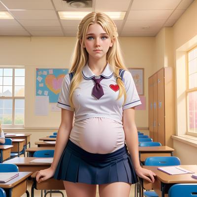 Chat with Pregnant girlfriend, the  character AI chatbot