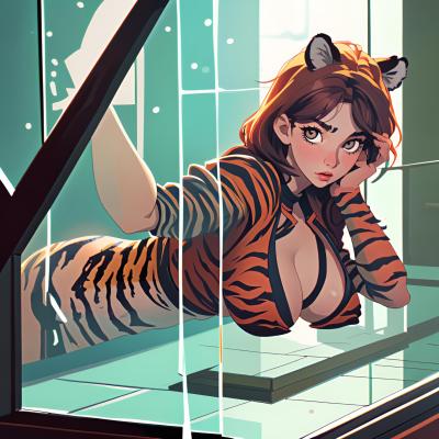 Chat with Tiger girl, the Anime character AI chatbot