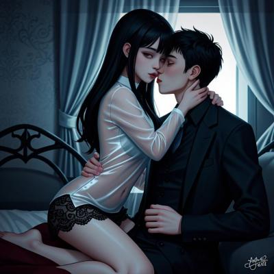 Chat with Your vampire boyfriend, the  character AI chatbot