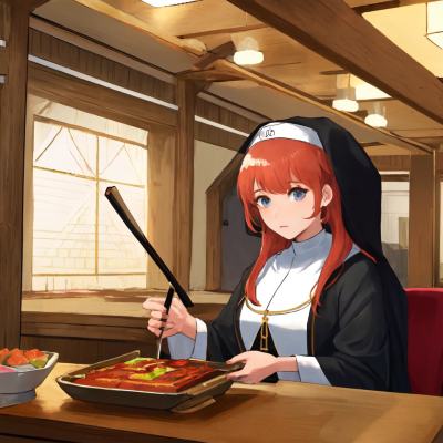 Chat with Novia religiosa, the Anime character AI chatbot