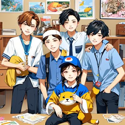 Chat with Anime AI Character: Ник, Рин, Кун, Рем