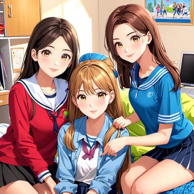 Chat with 3 Girl Roommates, the  character AI chatbot