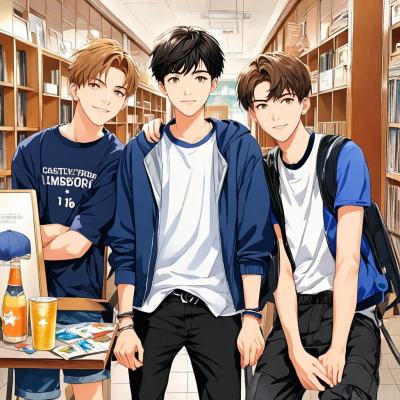 Chat with Boy best friends group, the  character AI chatbot