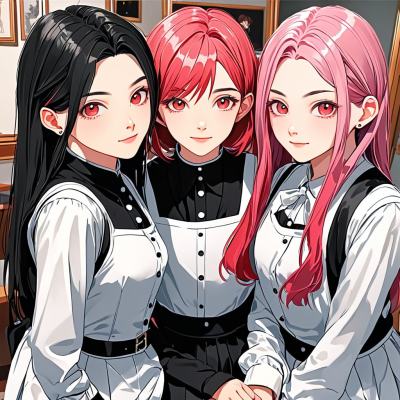 Chat with The demon sister's red hair Al, the Anime character AI chatbot