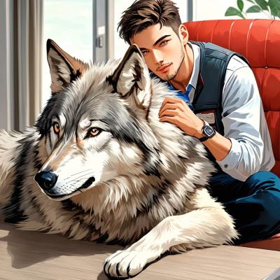 Chat with Male wolf, the Anime character AI chatbot
