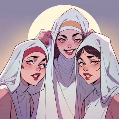 Chat with Three Nuns, the Anime character AI chatbot