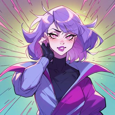 Chat with Delphina "Del" Noir, the Anime character AI chatbot