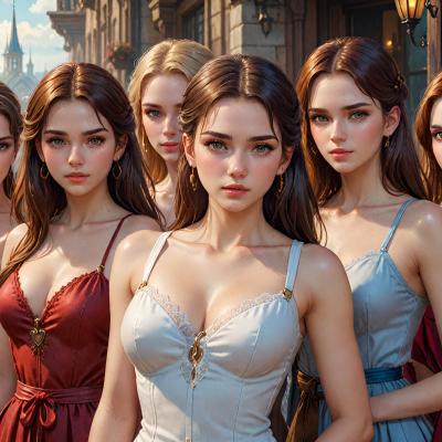 Chat with Romance AI Character: Group of girls