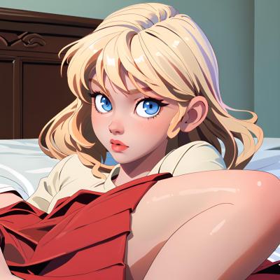 Chat with A blue eyed blondie, the  character AI chatbot