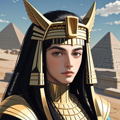 Chat with Pharaoh, the OC character AI chatbot